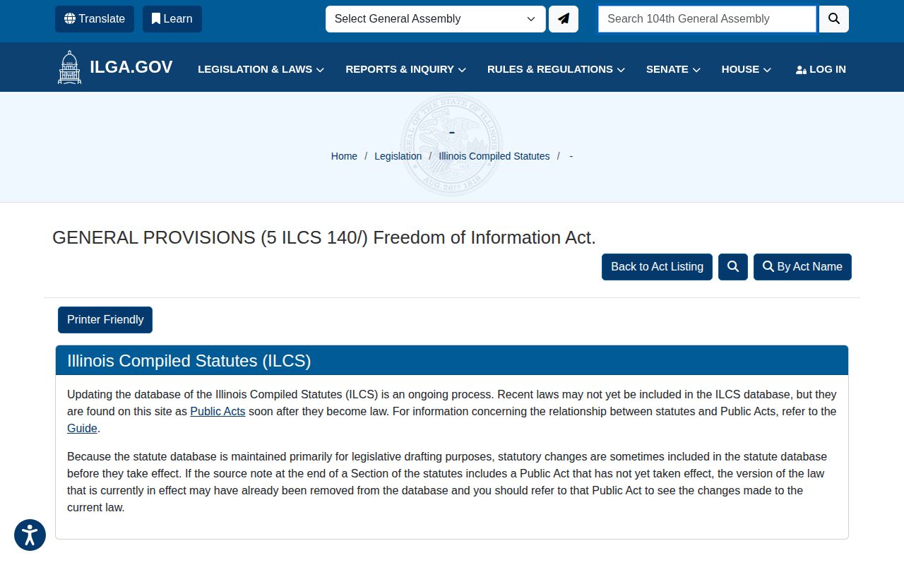 Illinois Freedom of Information Act articles for a Greene County release request