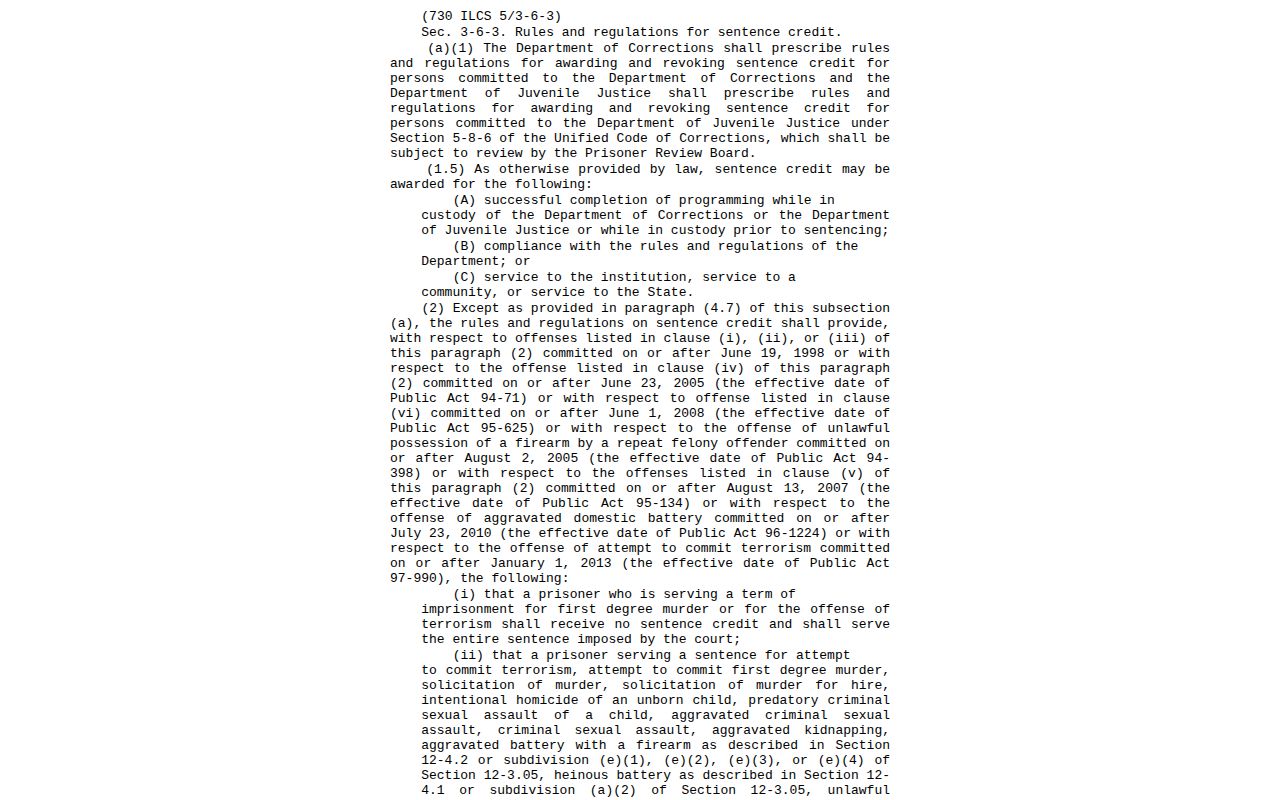 Greene County projected release date sentence-credit statute